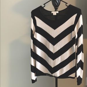 Black and white sweater